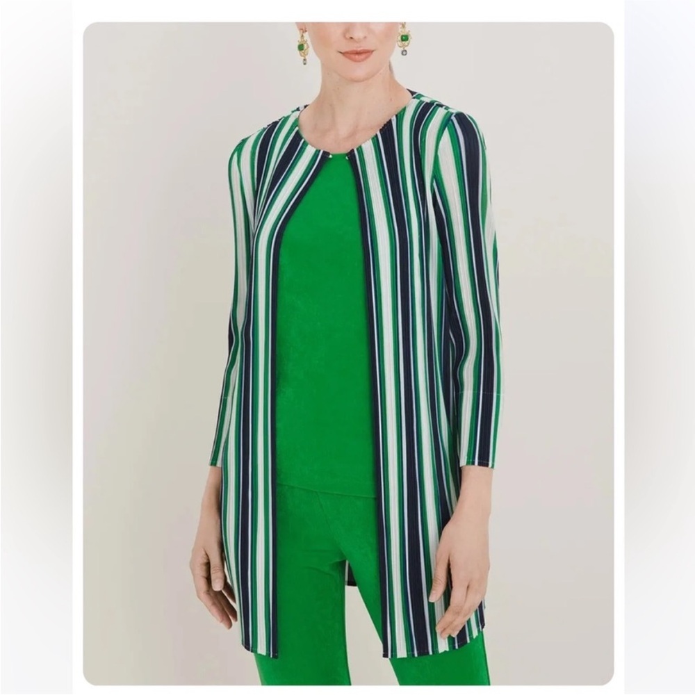 Chico’s TRAVELERS COLLECTION
Striped Cardigan NWT Sz L